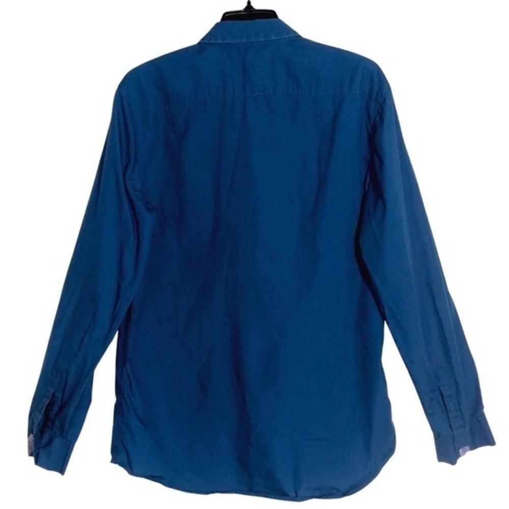 Kin by John Lewis Teal Blue Button Down Shirt Long Sleeve Pocket Casual Womens M - Picture 4 of 8